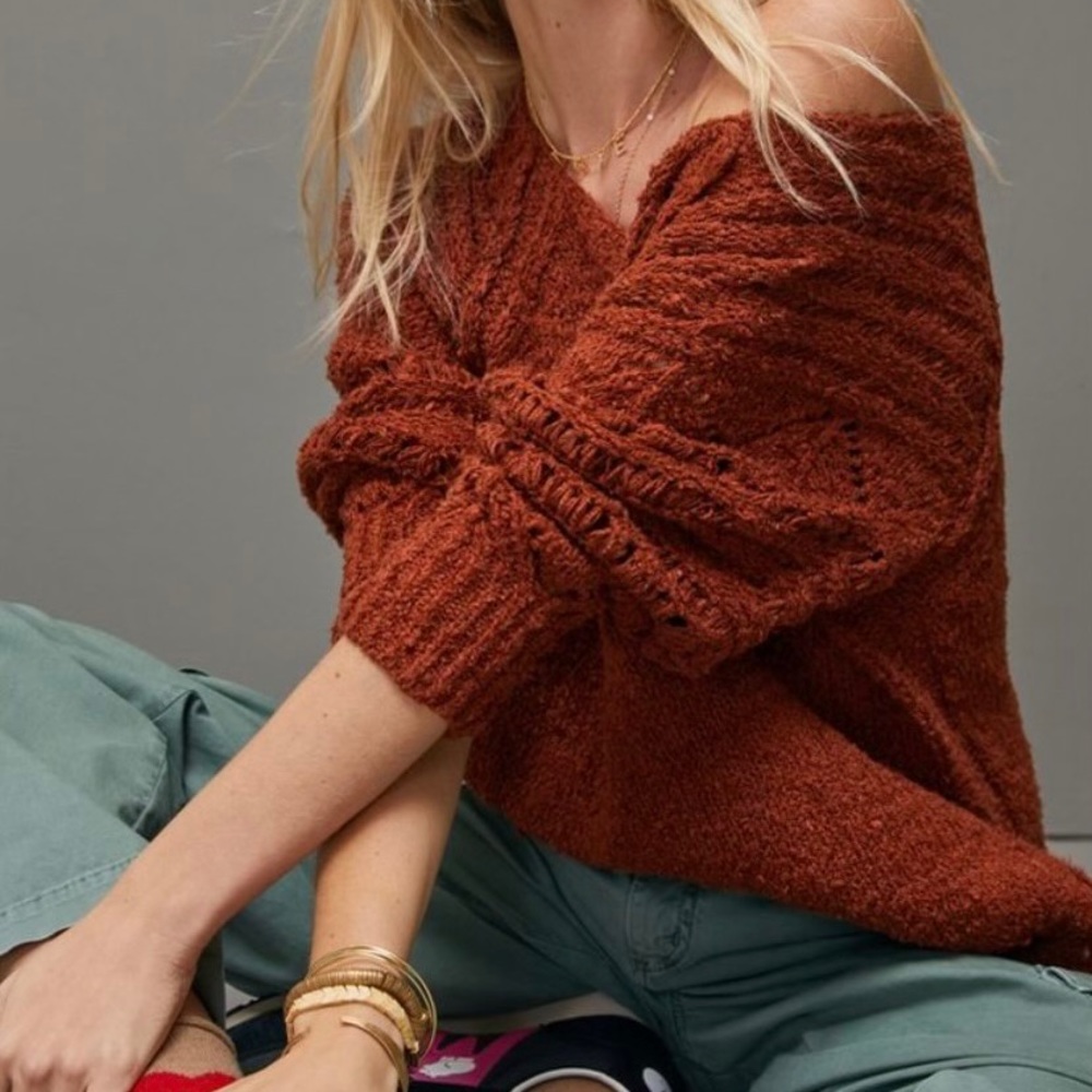Anthropologie Pilcro Luna Pointelle Sweater